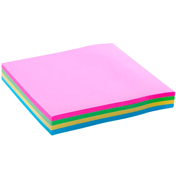 Bloco de notas autoadesivas neon 7,5x7,5 100 folhas