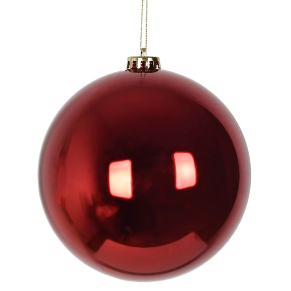 Bola de Natal gigante vermelha metalizada Grillo 20 cm