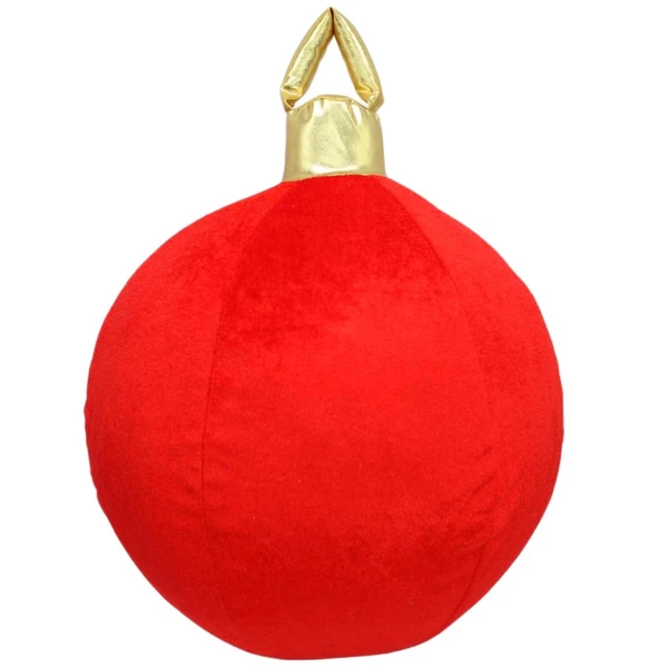Bola de Natal inflável vermelha em veludo 40 cm