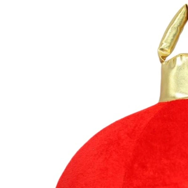 Bola de Natal inflável vermelha em veludo 40 cm