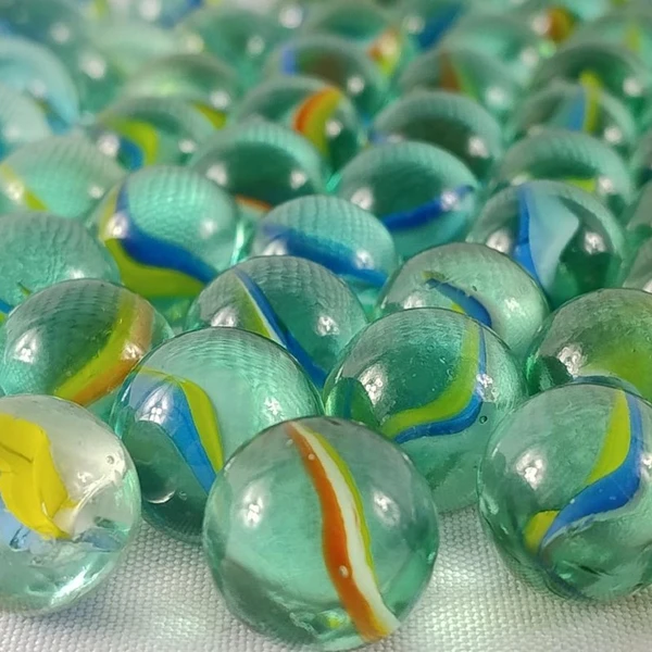 Bola de gude Biloca fantasia olho de gato carambola 16 mm 100 unidades