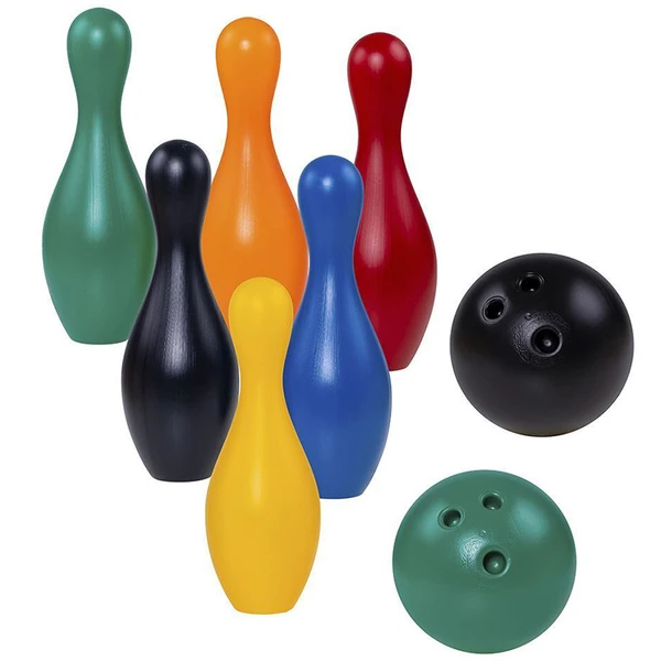 Boliche de plástico Bolichão com 6 pinos e 2 bolas 43 cm
