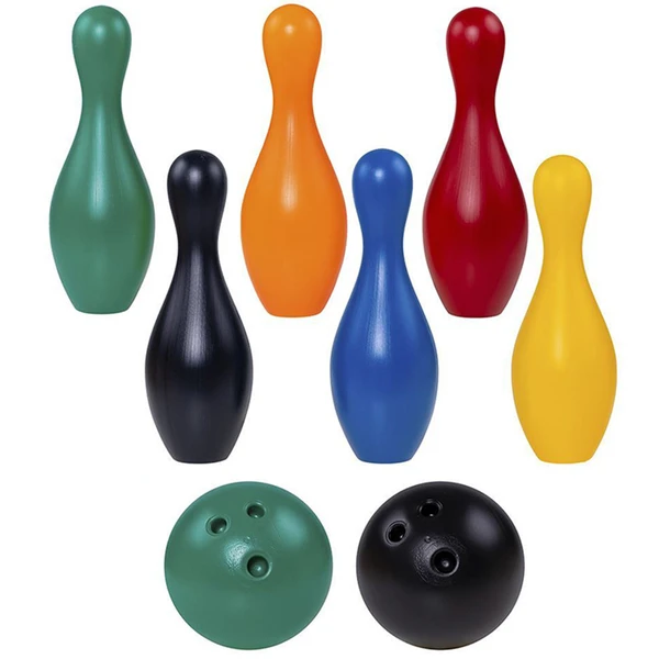 Boliche de plástico Bolichão com 6 pinos e 2 bolas 43 cm