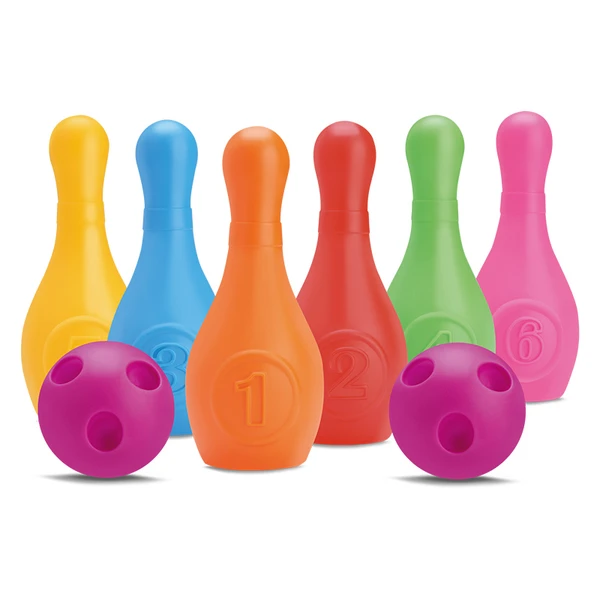 Boliche de vinil com 6 pinos e 2 bolas Baby Start Soft 18 cm