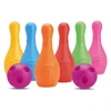 Boliche de vinil com 6 pinos e 2 bolas Baby Start Soft 18 cm