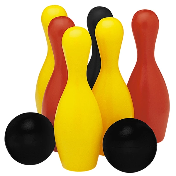 Boliche plástico com 6 pinos e 2 bolas 22 cm
