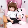 Boneca Bebê Reborn com pijama de Panda Brastoy
