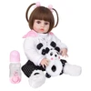 Boneca Bebê Reborn com pijama de Panda Brastoy