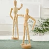 Boneco articulado de madeira 7,5x6,7x31,6