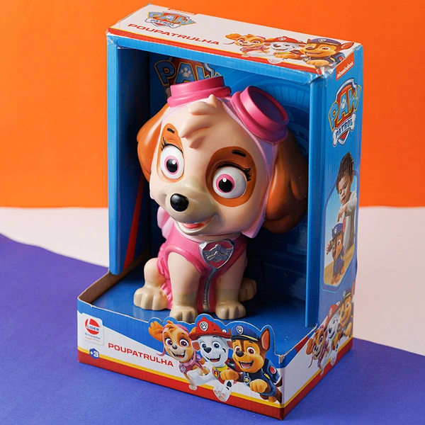 Boneco cofre Poupatrulha Patrulha Canina - Skye