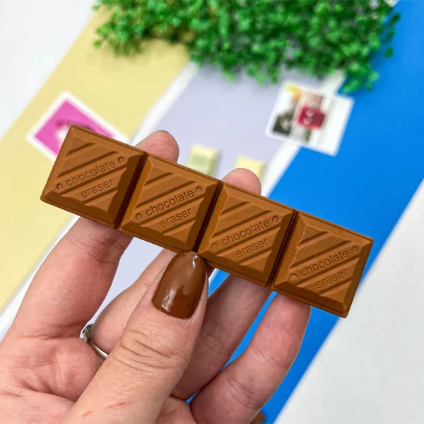 Borracha em formato de Barra de Chocolate Acrilex