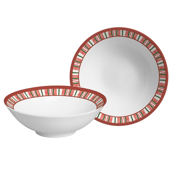 Bowl natalino em cerâmica Encanto Natalino Alleanza 300 ml 15,5 cm
