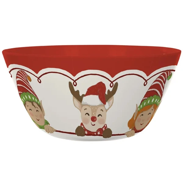 Bowl natalino em melamina com estampa colorida 750 ml