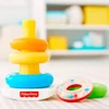 Brinquedo educativo Pirâmide de argolas com chocalho Fisher-Price