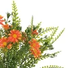 Buquê de Margarida laranja com folhagem x14 37 cm