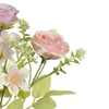 Buquê de Rosas com Hortênsias rosa outono x5 30 cm