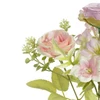 Buquê de Rosas com Hortênsias rosa outono x5 30 cm