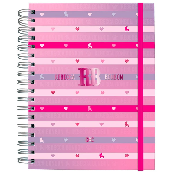 CADERNO SMART COLEGIAL DAC REBECCA BONBON 10 DIVISÓRIAS 80 FOLHAS