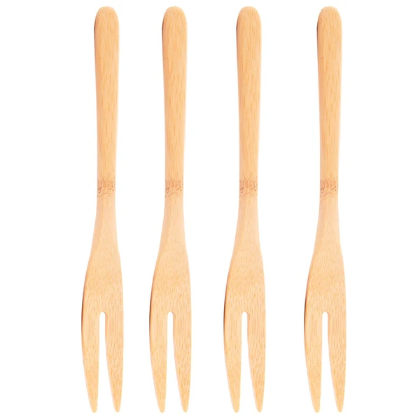 CONJUNTO 4 GARFOS DE BAMBU PARA PETISCO LYOR 18CM