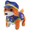 Cachorro divertido que late e anda