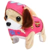 Cachorro divertido que late e anda