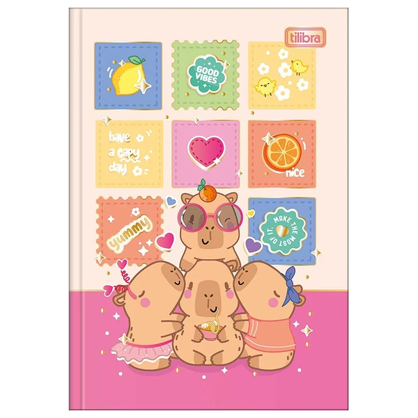 Caderno brochura 1/4 Capyclub Tilibra 80 folhas - capas sortidas