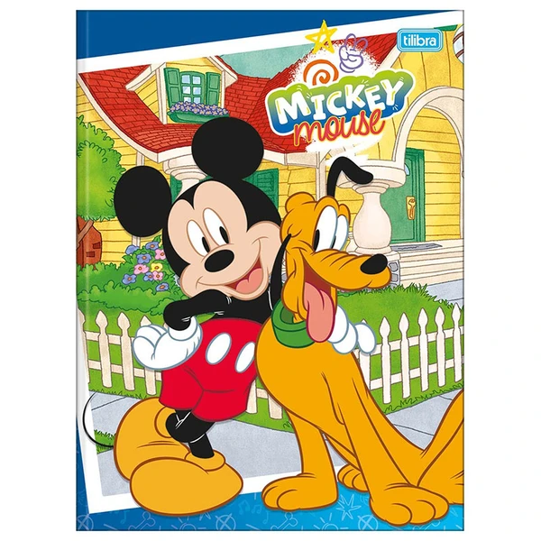 Caderno brochura 1/4 Mickey Mouse Disney Tilibra 80 folhas 14x20