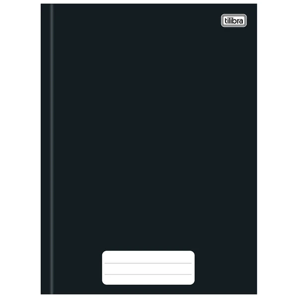 Caderno brochura 1/4 Pepper Tilibra 80 folhas - preto