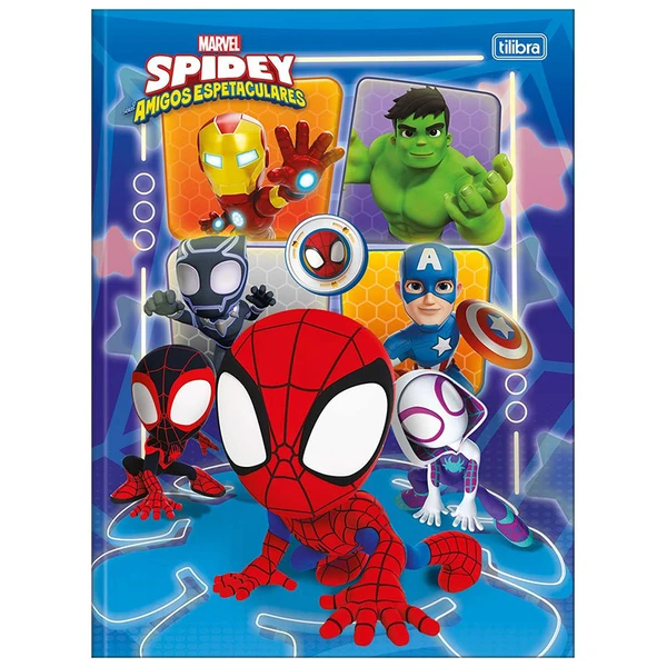 Caderno brochura universitário Homem-Aranha Marvel Tilibra 80 folhas 20x27,5