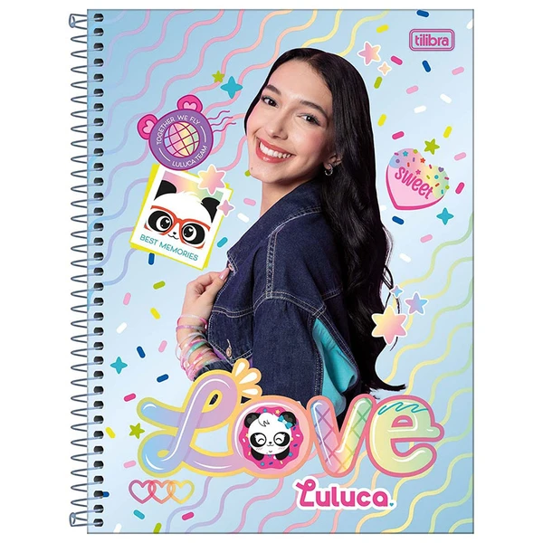 Caderno brochura universitário Luluca Tilibra 80 folhas 20x27,5