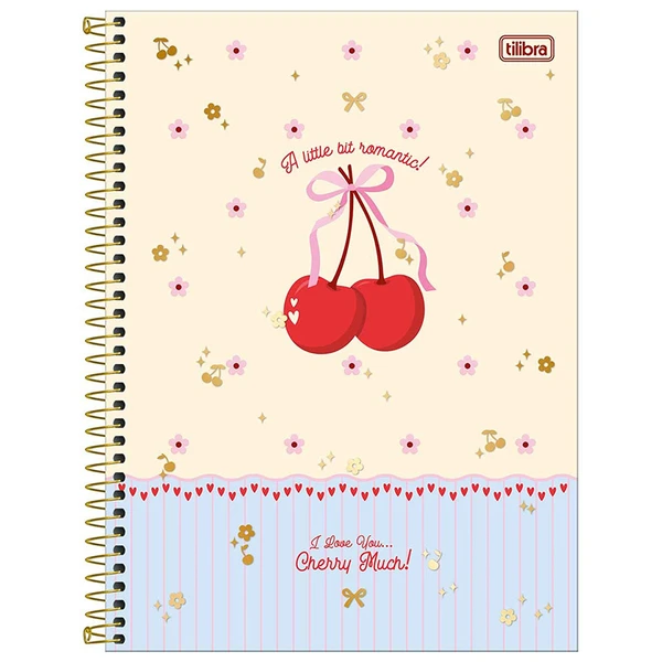Caderno espiral universitário Amarena Tilibra 10 matérias 160 folhas - capas sortidas