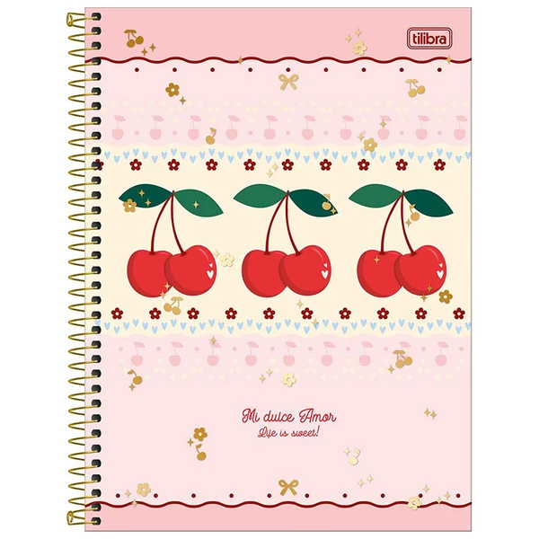 Caderno espiral universitário Amarena Tilibra 10 matérias 160 folhas - capas sortidas
