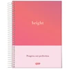 Caderno espiral universitário Bright Jandaia 10 matérias 160 folhas
