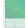 Caderno espiral universitário Bright Jandaia 10 matérias 160 folhas