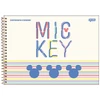 Caderno espiral universitário Cartografia e Desenho Mickey Mouse Disney Jandaia 80 folhas