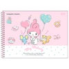 Caderno espiral universitário Cartografia e Desenho My Melody Sanrio Jandaia 80 folhas