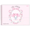 Caderno espiral universitário Cartografia e Desenho My Melody Sanrio Jandaia 80 folhas