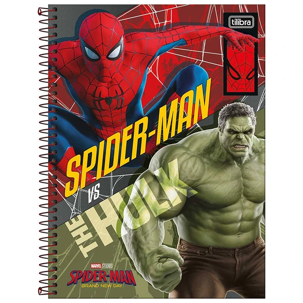 Caderno espiral universitário Homem-Aranha Spider-Man Tilibra 1 matéria 80 folhas - capas sortidas