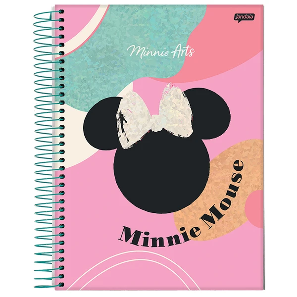Caderno espiral universitário Minnie Arts Jandaia 160 folhas