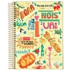 Caderno espiral universitário Passaporte Brasil Jandaia 160 folhas