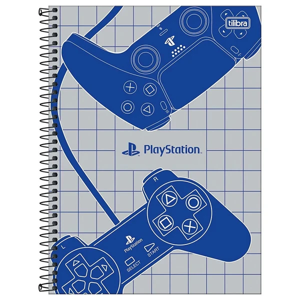Caderno espiral universitário PlayStation Tilibra 10 matérias 160 folhas 20x27,5