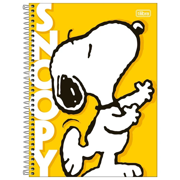Caderno espiral universitário Snoopy Tilibra 1 matéria 80 folhas - capas sortidas