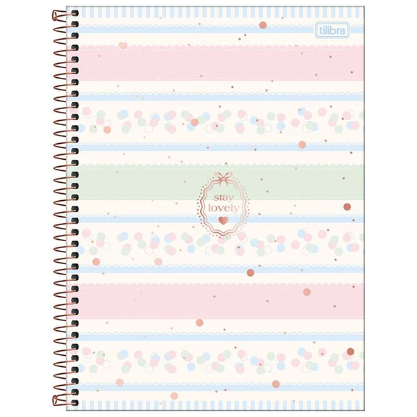 Caderno espiral universitário Soho Tilibra 15 matérias 240 folhas - capas sortidas