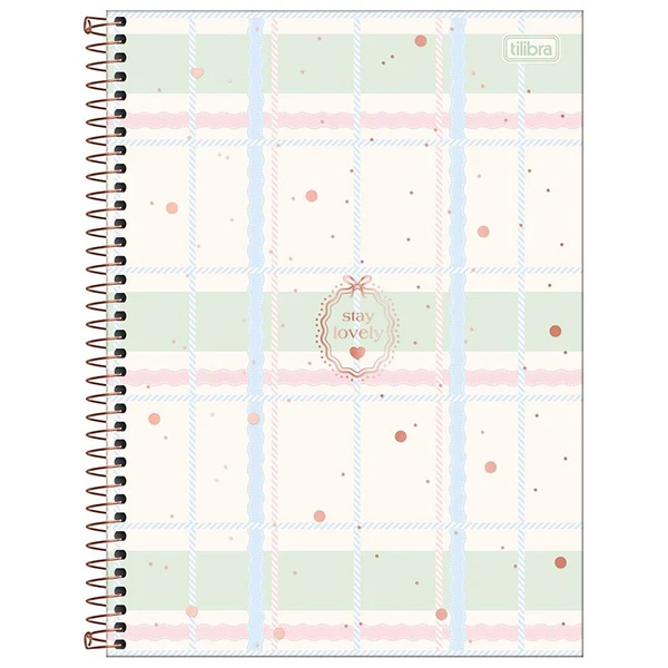 Caderno espiral universitário Soho Tilibra 15 matérias 240 folhas - capas sortidas