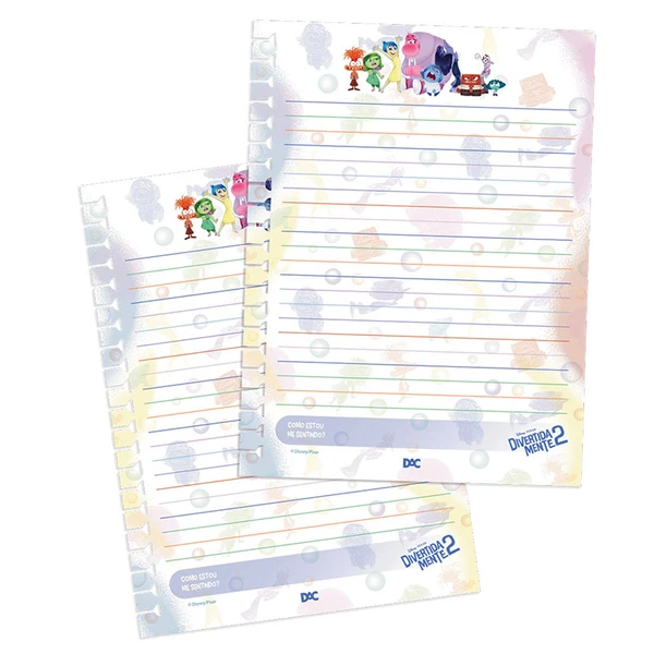 Caderno inteligente espiral Smart Universitário Divertidamente 2 Disney DAC 80 folhas 20x27,5