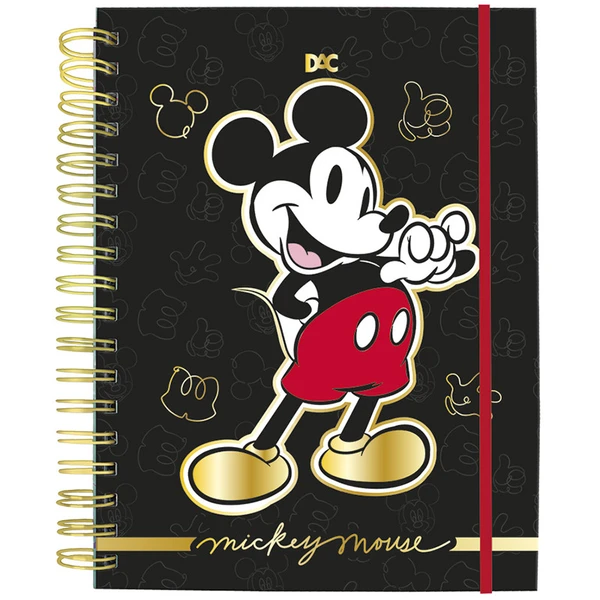 Caderno inteligente espiral Smart Universitário Mickey Mouse DAC 80 folhas 20x27,5