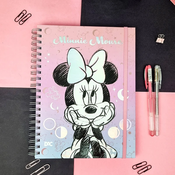 Caderno inteligente espiral Smart Universitário Minnie Mouse DAC 80 folhas 20x27,5