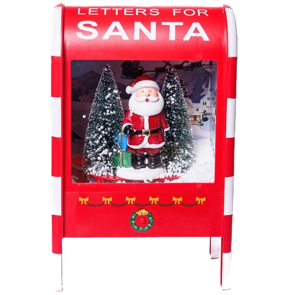 Caixa de Correios natalina com cenário mágico que simula neve Letters For Santa 32x21x12,5
