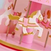 Caixa de música infantil Carrossel - rosa
