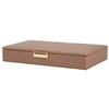 Caixa decorativa com revestimento em PU rosa seco Mart 21x12x4